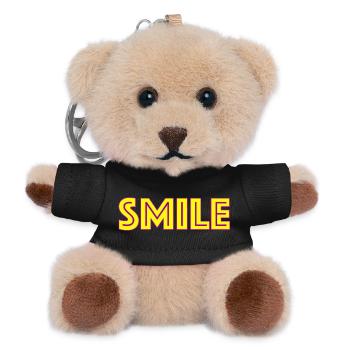 Neon Smile lettering - Teddy Keyring - black - Front