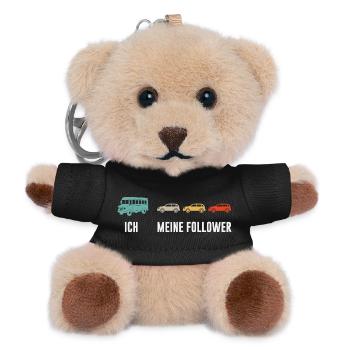 Busfahrer Und Meine Follower - Teddy Schlüsselanhänger - Schwarz - Vorne