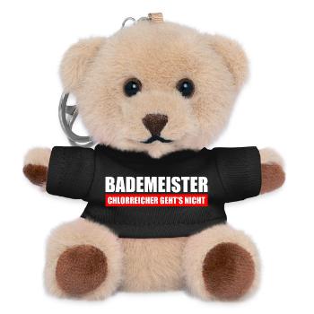 Bademeister chlorreicher geht's nicht - Teddy Schlüsselanhänger - Schwarz - Vorne