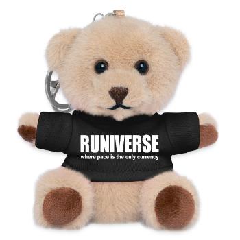 Runiverse Pace Is Currency Running is my Universe - Teddy Keyring - black - Front