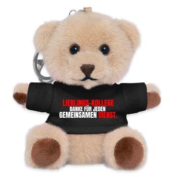Lieblingskollege: Danke für jeden Dienst - Teddy Schlüsselanhänger - Schwarz - Vorne