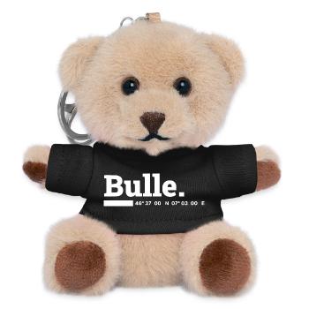 Bulle Koordinaten - Teddy Schlüsselanhänger - Schwarz - Vorne