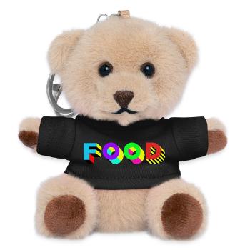 Food Food delicious - Teddy Keyring - black - Front