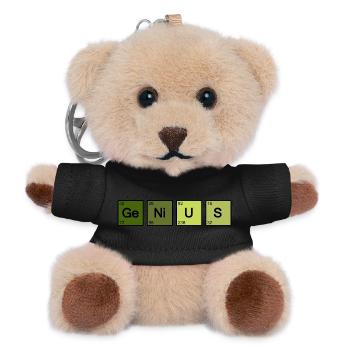 Genius Nerd Geek - Teddy Keyring - black - Front