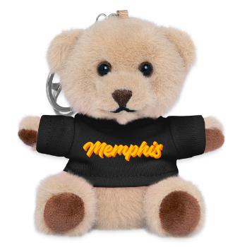 Memphis Retro Script Sunset - Teddy Keyring - black - Front
