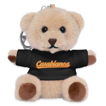 CasaBlanca Retro Script - Teddy Schlüsselanhänger - Schwarz - Vorne
