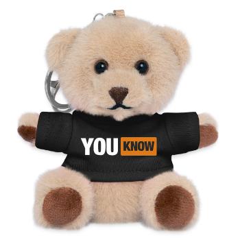 You Know - Lustige Logo Parodie für Partys / Malle - Teddy Schlüsselanhänger - Schwarz - Vorne