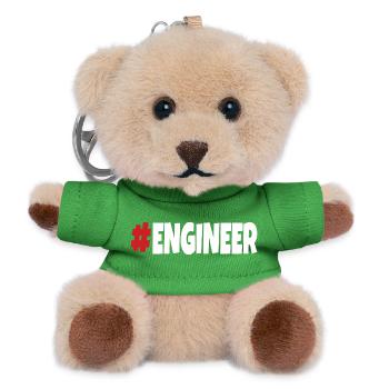 #engineer rot-weiß - Teddy Schlüsselanhänger - Grün - Vorne