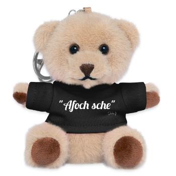 Afoch sche weiss - Teddy Schlüsselanhänger - Schwarz - Vorne