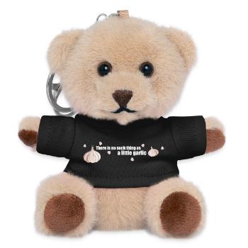 So etwas wie ein wenig Knoblauch gibt es nicht - Teddy Schlüsselanhänger - Schwarz - Vorne