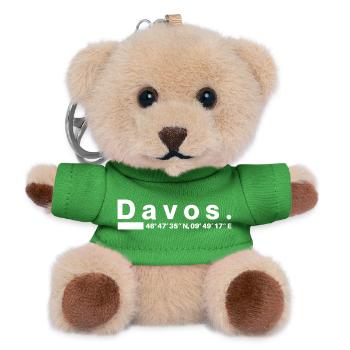 Davos Koordinaten Graubünden Bündner Bündnerin - Teddy Schlüsselanhänger - Grün - Vorne