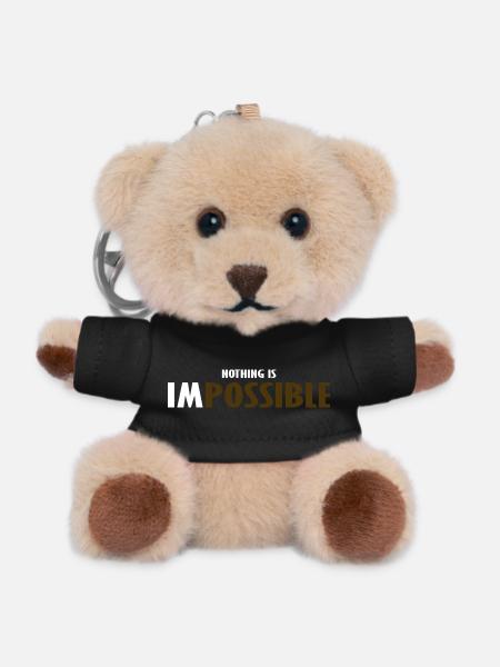 NO THING IS IMPOSSIBLE - Porte-clés ourson - noir