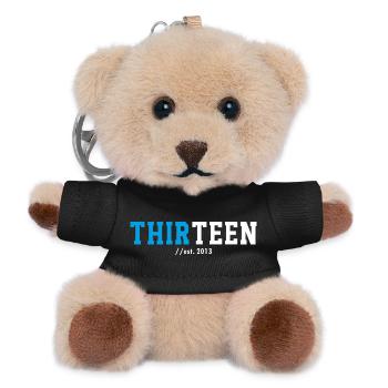 13. Geburtstag 2026 Thirteen Teenager Geschenkidee - Teddy Schlüsselanhänger - Schwarz - Vorne
