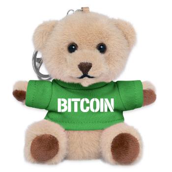 Pochoir de lettrage Bitcoin Clean - Porte-clés ourson - vert - Devant