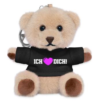 I love you heart - Teddy Keyring - black - Front