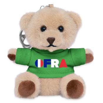 France - Teddy Keyring - green - Front
