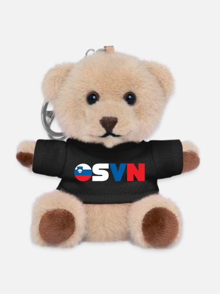 Slowenien - Teddy Schlüsselanhänger - Schwarz