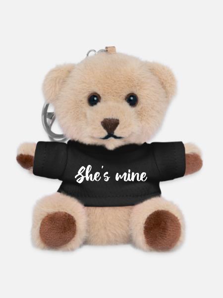 She_s Mine Design - Teddy Keyring - black