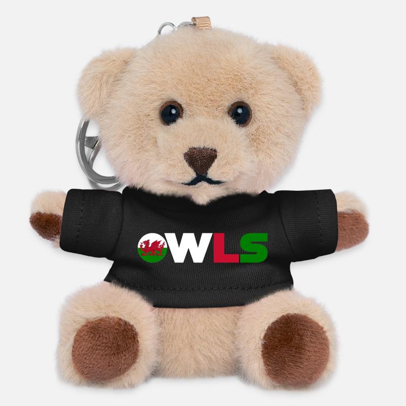 Wales - Teddy Keyring - black