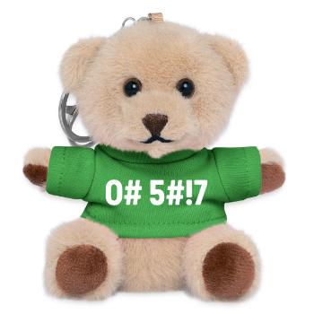 Oh Shit Coded - Teddy Keyring - green - Front