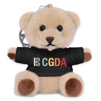 CGDA viola tuning string musician retro - Teddy Keyring - black - Front
