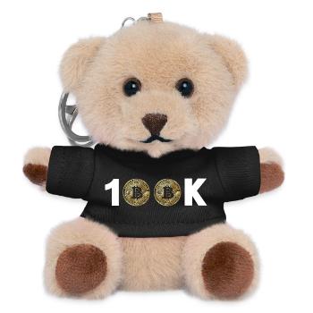 Bitcoin Bitcoin BTC 100k Crypto Cryptocurrency - Teddy Keyring - black - Front