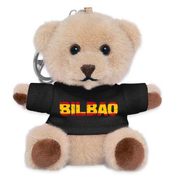 Bilbao Flagge Spanien - Teddy Schlüsselanhänger - Schwarz - Vorne