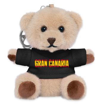 Gran Canaria Insel Flagge Spanien - Teddy Schlüsselanhänger - Schwarz - Vorne