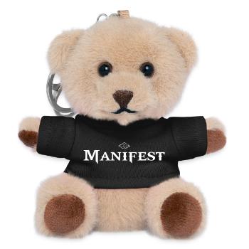MANIFEST – Erschaffe aus deinem Inneren - Teddy Schlüsselanhänger - Schwarz - Vorne