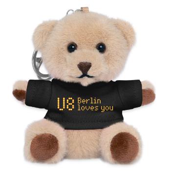 U8 - Berlin t’aime - Signe - Porte-clés ourson - noir - Devant