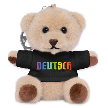 DEUTSCH PRIDE - Teddy Schlüsselanhänger - Schwarz - Vorne