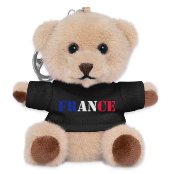 France - Porte-clés ourson - noir - Devant