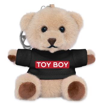 Spielzeug Junge T-Shirt-Design Geschenk-Idee - Teddy Schlüsselanhänger - Schwarz - Vorne