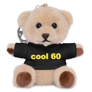 Jahre alt, cool 60 - Teddy Schlüsselanhänger - Schwarz - Vorne