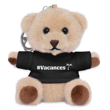 Hashtag vacances - Porte-clés ourson - noir - Devant