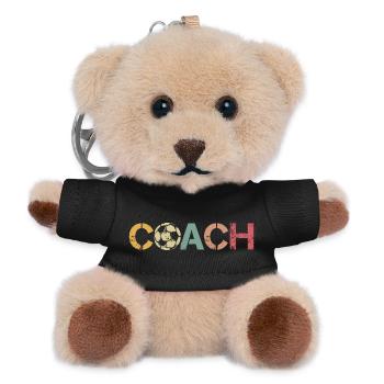 Rétro Coach Football Logo Ball Team Club - Porte-clés ourson - noir - Devant