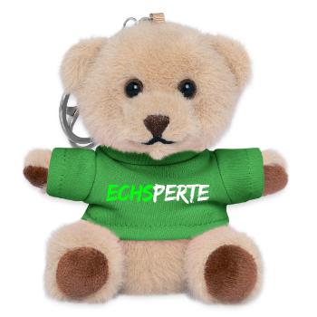 Echsperte - expert, funny pun - Teddy Keyring - green - Front