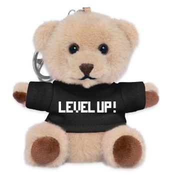 Level Up Gaming - Pixel Gamer - Teddy Keyring - black - Front