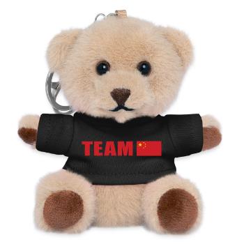 Support-Team China - Teddy Schlüsselanhänger - Schwarz - Vorne