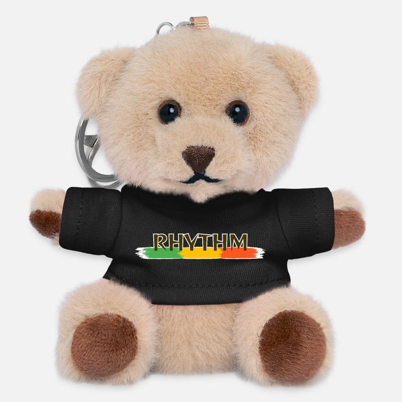Rythme reggae - Porte-clés ourson - noir