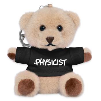 Lettrage de physicien - Porte-clés ourson - noir - Devant