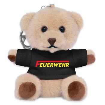 feuerwehr - Teddy Schlüsselanhänger - Schwarz - Vorne