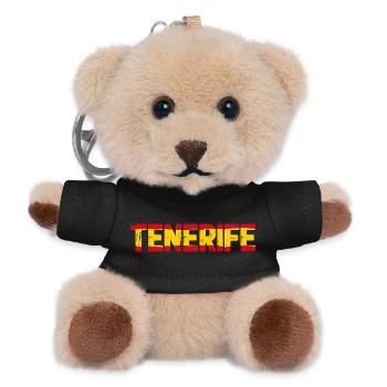 Tenerife Flagge Spanien Teneriffa - Teddy Schlüsselanhänger - Schwarz - Vorne