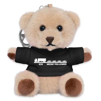 Ich und meine Anhänger lustiges LKW-Fahrer Führung - Teddy Schlüsselanhänger - Schwarz - Vorne