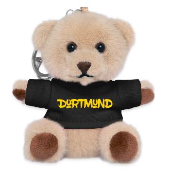 Dortmund - Ruhrpott - NRW - Zeche - Zollverein - Teddy Schlüsselanhänger - Schwarz - Vorne