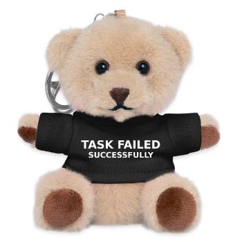 Task Failed Successfully - Teddy Keyring - black - Front