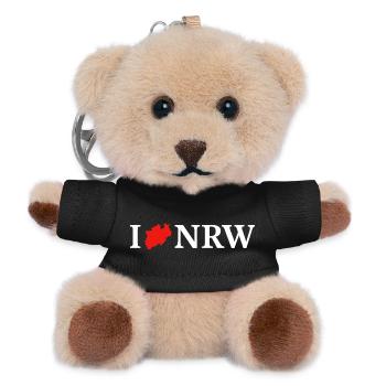I love NRW Nordrhein-Westfalen - Teddy Schlüsselanhänger - Schwarz - Vorne