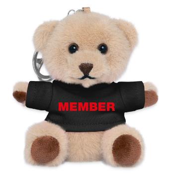 Member Typo Red - Teddy Keyring - black - Front