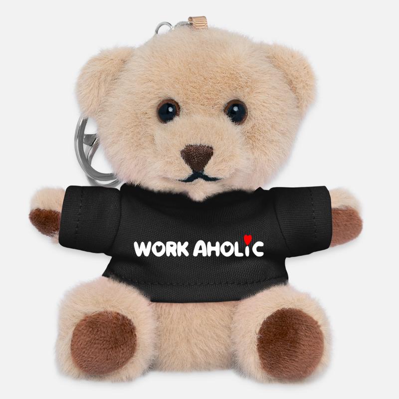 Workaholic-Arbeit von Arbeitern - Teddy Schlüsselanhänger - Schwarz