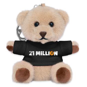 21 million Bitcoin - Teddy Keyring - black - Front